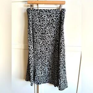 SHEIN Leopard Print Midi Skirt | Front slit | Large